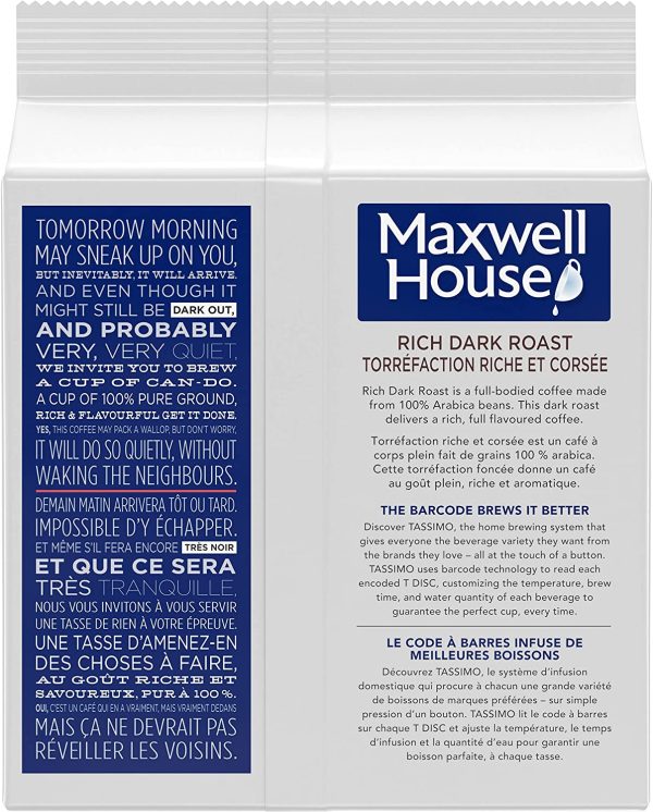 Maxwell House Dark Roast Coffee Single Serve T-Discs, 14 T-Discs - Image 5