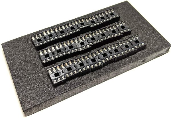 Pressed DIP 2.54mm Pitch IC Socket (6 Pin, 24 Pieces)