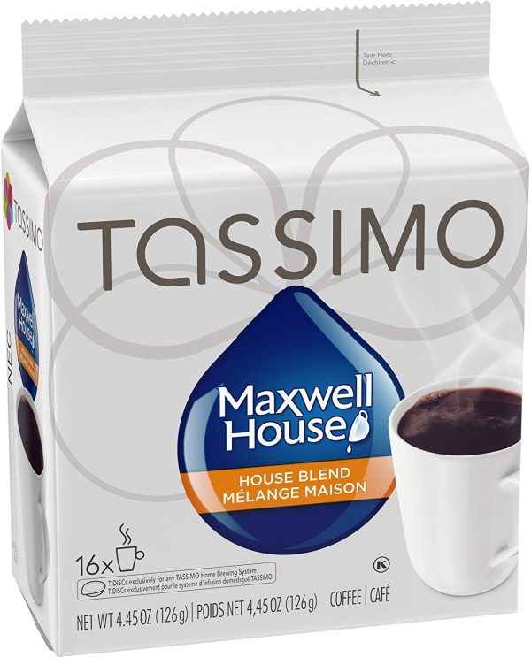 Tassimo Maxwell House House Blend Coffee, 16 T-Disc