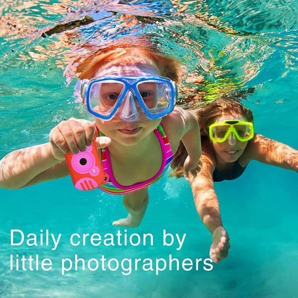 Underwater Camera for Kids,HD 1080P Waterproof Kids Camera,Video Recorder Action Preschool Camera,8X Digital Zoom Camera with Flash and Microphone Sticker - Image 9