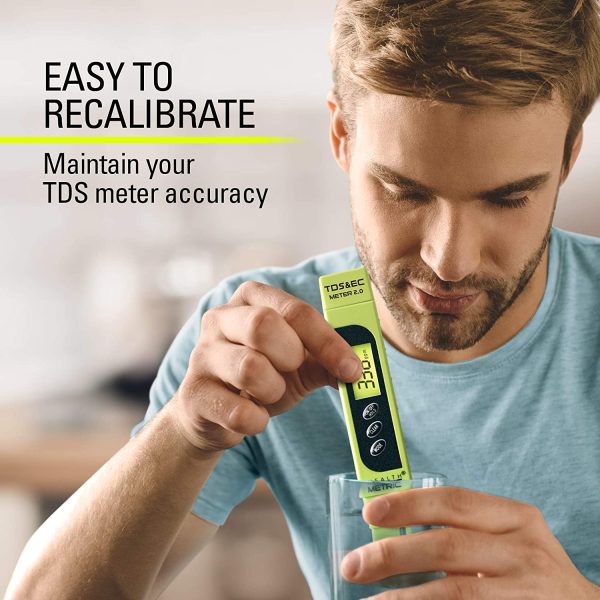 Pro TDS Meter Digital Water Tester - 3 in 1 ppm EC and Temperature Test Pen | Easy to Use Water Purity Tester | Ideal for Testing RO Drinking Water Swimming Pool Hydroponics Aquarium & More | Green - Image 8