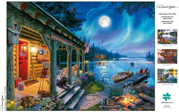 Buffalo Games -Darrell Bush-Moonlight Lodge-1000 Piece Jigsaw Puzzle - Image 6