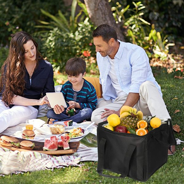 39 L Insulated Food Delivery Bag for Food Transport-Foldable Heavy Duty Food Warmer Grocery Bag for Camping Catering Restaurants (Medium) - Image 3