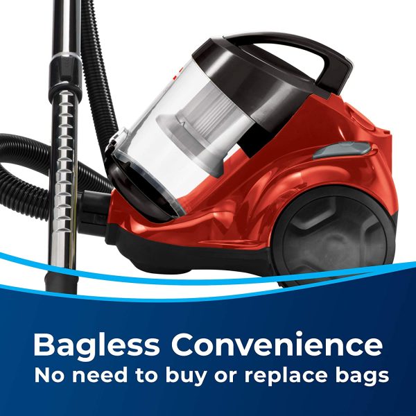 Bissell - Canister Vacuum Cleaner - Zing Bagless - Lightweight Compact - Straight Suction - Hard Floor and Low-Pile Carpet | 21565 - Image 3