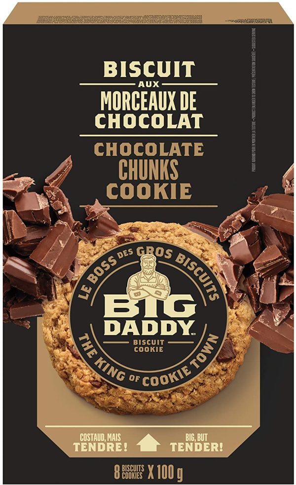 Big Daddy Chocolate Chunks Cookies, Soft & Tender Home-Baked Style Gourmet Cookies, Contains 8 Cookies (Individually Wrapped), 800g - Image 2