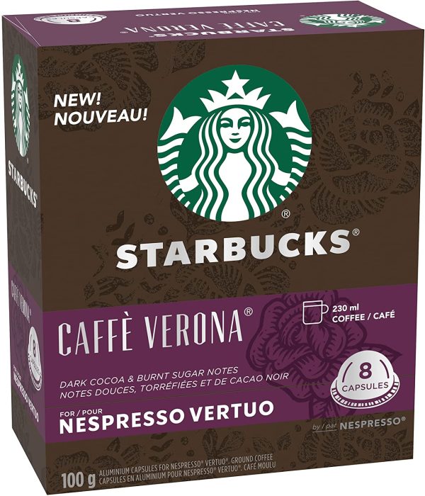 by Nespresso Caffè Verona Coffee Pods, Dark Roast, Nespresso Vertuo Line Compatible Capsules, 4 X 8 Coffee Pods, 32 Count - Image 5