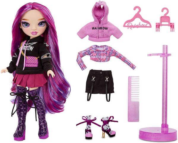 RAINBOW HIGH EMI Vanda ?C Orchid (Deep Purple) Fashion Doll with 2 Outfits to Mix & Match and Doll Accessories