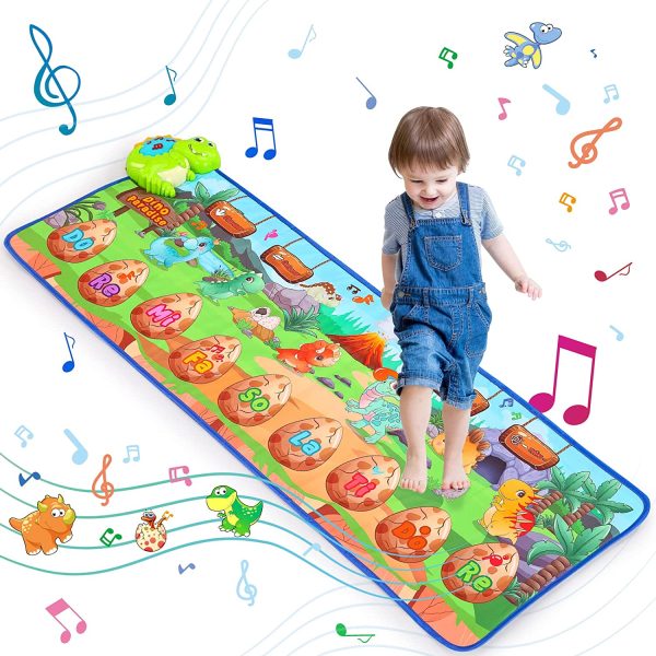 Piano Mat, Dinosaur al Mat for Toddlers, Early al Toys for Baby,Animal Piano Keyboard Dancing Mat with 9 Children's Songs, Educationl Toys Gifts for 3 4 5 6 Year Old Boys Girls Kids - Image 7