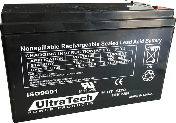 UT1270 12V 7 Ah Sealed Lead Acid Alarm Battery UT-1270 [Camera]