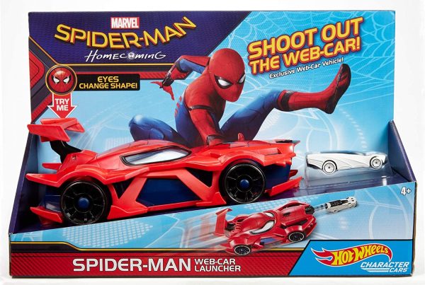 Marvel Hot Wheels Spider-Man Web-Car Launcher - Image 6