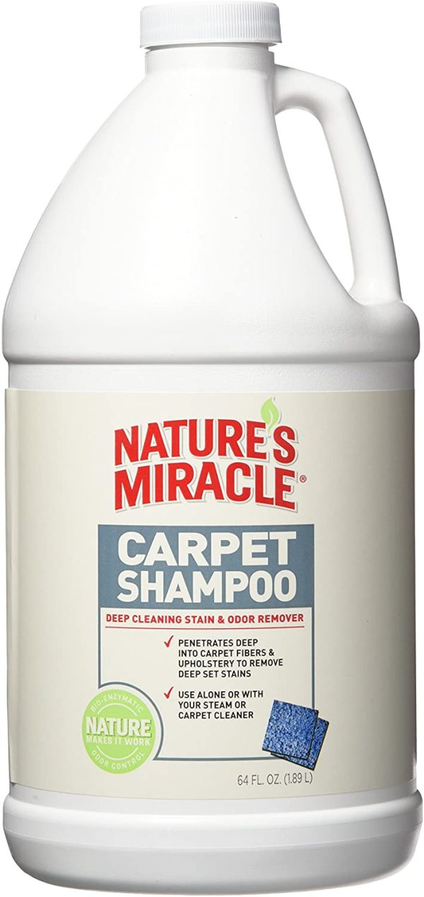 Nature's Miracle P-5554 Deep Cleaning Pet Stain and Odor Carpet Shampoo 64 oz (1/2 gallon)