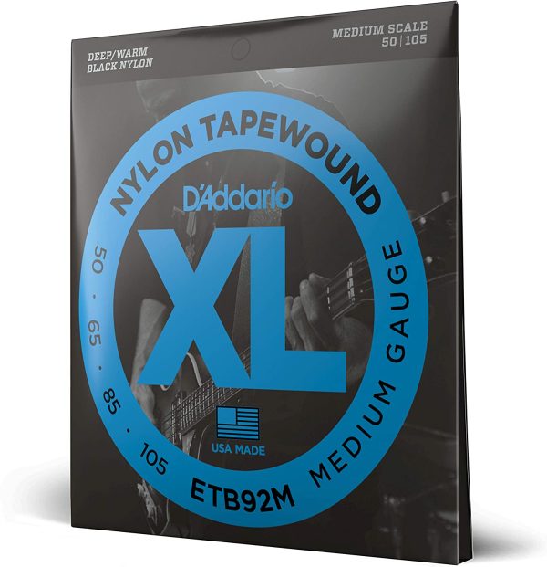 D'Addario ETB92M Tapewound Bass Guitar Strings, Medium, 50-105, Medium Scale - Image 2