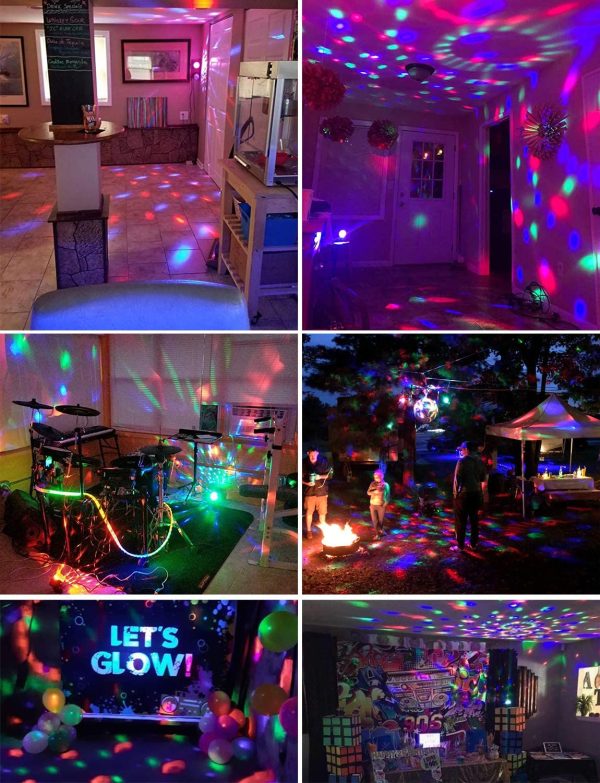 Sound Activated Party Lights with Remote Control Dj Lighting, RGB Disco Ball, Strobe Lamp 7 Modes Stage Par Light for Home Room Dance Parties Birthday DJ Bar Karaoke Xmas Wedding Show Club Pub - Image 2