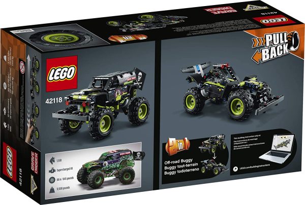 LEGO Technic Monster Jam Grave Digger 42118 Model Building Kit for Boys and Girls Who Love Monster Truck Toys, New 2021 (212 Pieces)