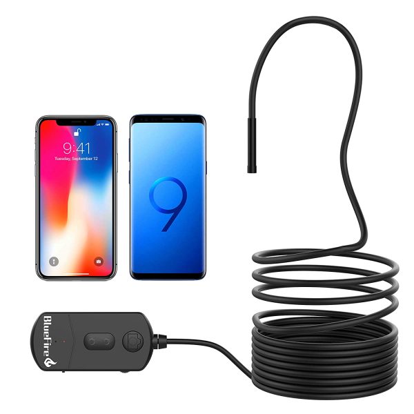 BlueFire Upgraded 1080P Semi-rigid Inspection Camera Waterproof 2 MP HD WiFi Endoscope Wireless Borescope Snake Camera Pipe Camera with Zoomable Picture for Android and iOS Smartphone, iPad, Tablet(11.5FT) - Image 5