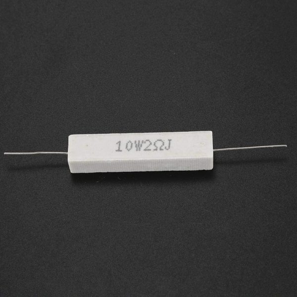 10 Pcs Wire Wound Ceramic Cement Resistor 2 Ohm 10W Watt - Image 2