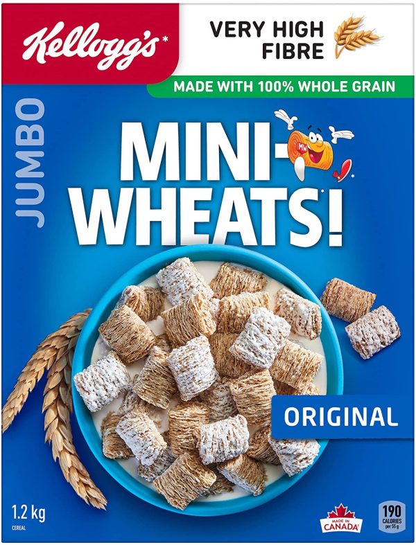 Kellogg's Mini-Wheats Cereal, 1.2kg (Jumbo Size), Original - Image 2