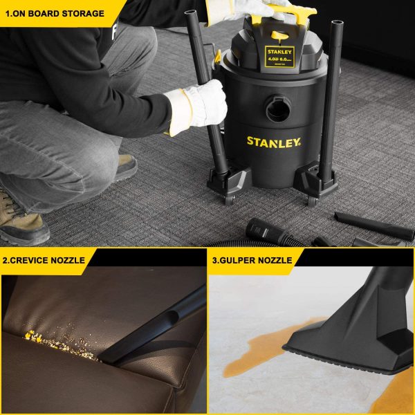 Stanley - SL18116P Wet/Dry Vacuum, 6 Gallon, 4 Horsepower Black - Image 8