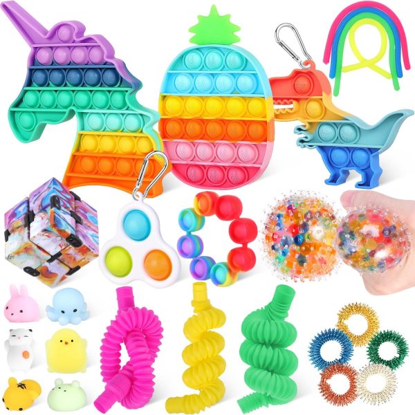 Sensory Fidget Toys Packs, Stress & Anxiety Relief Tools Figetget Toys Set for Kids Adults, Autistic ADHD Toys, Birthday Party Favors Classroom Rewards Prizes Children Gifts Pinata Filler Toys-25 Pack - Image 2