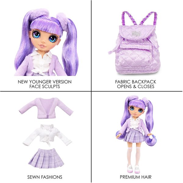 RAINBOW HIGH Jr High Violet Willow - 9-inch Purple Fashion Doll, Multicolor, 580027 - Image 7