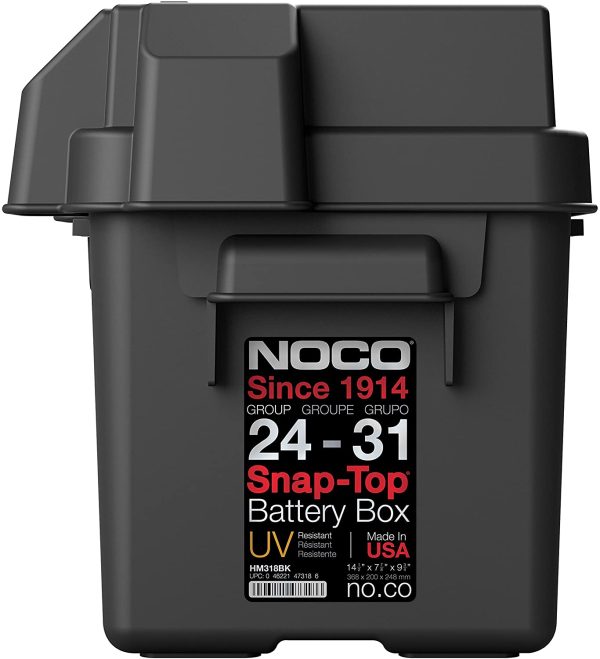 NOCO HM318BKS Group 24-31 Snap-Top Battery Box for Automotive, Marine and RV Batteries - Image 2