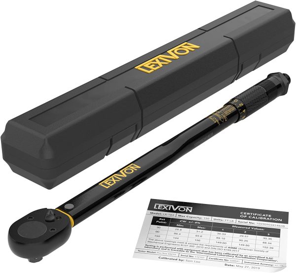 1/2-Inch Drive Click Torque Wrench 10~150 Ft-Lb/13.6~203.5 Nm (LX-183) - Image 5