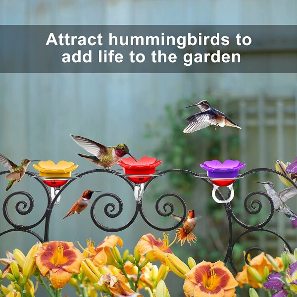 Hummingbird Feeder Ring , 3 Pack Flower Hummingbird Ring Feeders for Outdoors,Bird Feeders ,Garden Backyard Decorative - Image 4