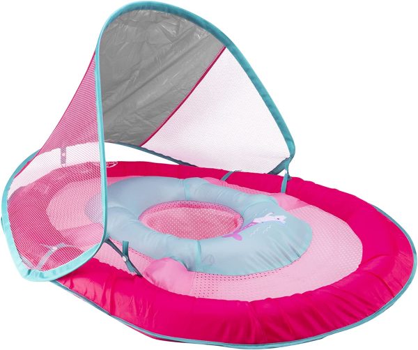 SwimWays Baby Spring Float Sun Canopy - Pink Mermaid Unicorn - Image 2