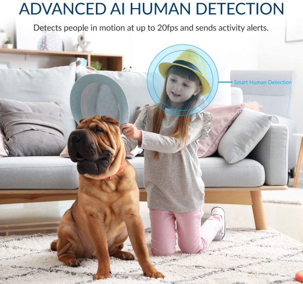 YI Indoor Wireless WiFi Security IP Camera Dome Guard, Smart Nanny Pet Dog Cat Cam Baby Monitor with Night Vision, 2-Way Audio, Motion Detection, 360-degree, Phone App, Works with Alexa and Google - Image 3