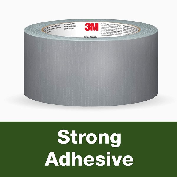 3M Basic Duct Tape, 1.88 in x 55 yd (48 mm x 50.2 m), 1 Roll Silver Duct Tape - Image 3