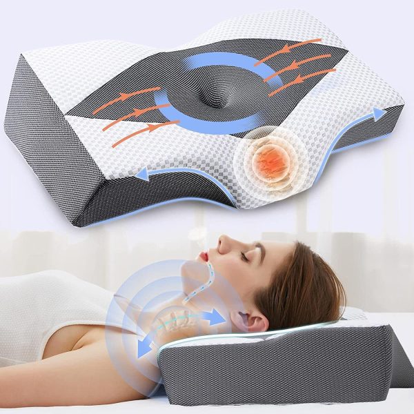 Cervical Pillow for Neck Pain, IKSTAR Memory Foam Neck Pillow for Sleeping, 2 in 1 Ergonomic Pillow for Neck Shoulder Pain Relief, Orthopedic Pillow for Side, Back, Stomach Sleepers [U.S .Patent] - Image 6