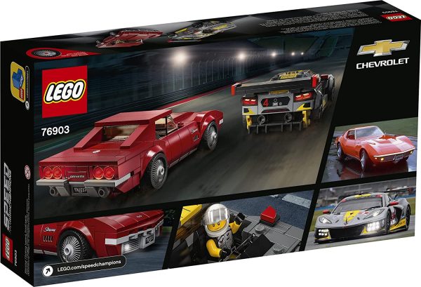 LEGO Speed Champions Chevrolet Corvette C8.R Race Car and 1968 Chevrolet Corvette 76903 Building Kit; New 2021 (512 Pieces) - Image 2