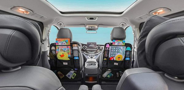 SURDOCA Car Seat Organizer for Kids, 4th Generation Enhanced Car Organizers for 9.7iPad, 9 Pockets, PVC-Free, Kids Toy Storage, Water Proof Back Seat Protector (Black, 1) - Image 6