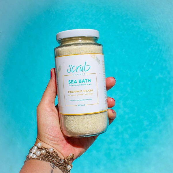 Pineapple Splash [coconut milk + pineapple + blood orange] Sea Bath Salt Soak 355 ml - Image 2