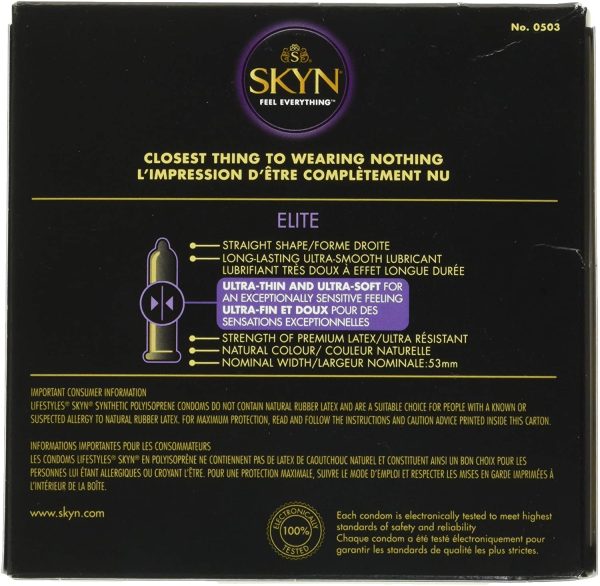 Skyn Elite Condoms - 22 Count - Ultra-Thin, Lubricated Latex-Free Condoms - Image 6