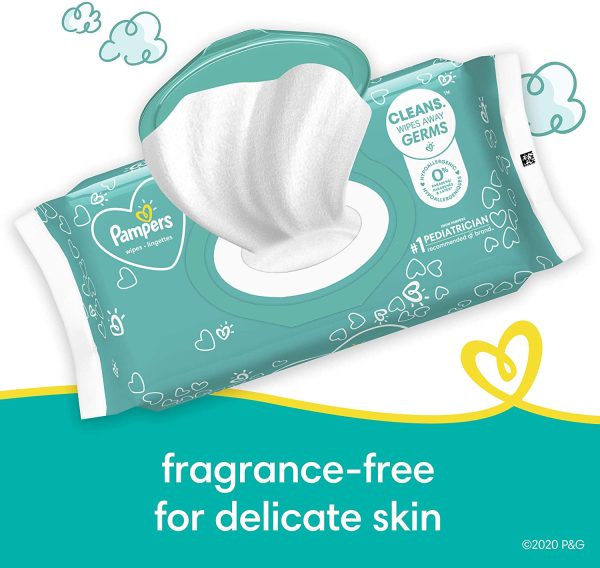 Pampers Baby Wipes, Complete Clean Fragrance Free, 15X Pop Top, Hypoallergenic and Dermatologist-Tested, 1200 Count, Packaging May Vary - Image 8