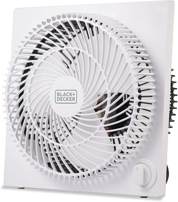 Black & Decker 9 in. Frameless Tabletop Box Fan, White