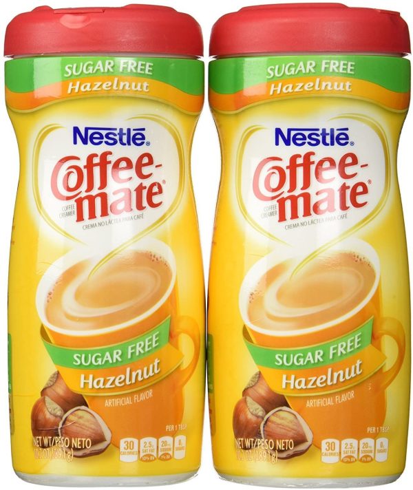 , Sugar Free Hazelnut, Powdered Coffee Creamer, 10.2oz Canister (Pack of 2) by