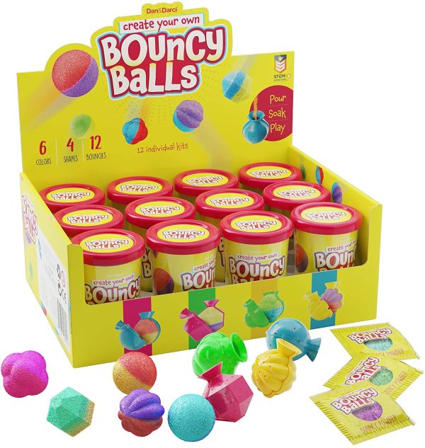 Make Your Own Bouncy Ball Kit - 12 Individual Kits - Science Party Favors - Fun DIY Arts and Crafts for Kids - STEM Projects - Cool Birthday Party Activities for Kids - Create 12 Crystal Balls - Image 3