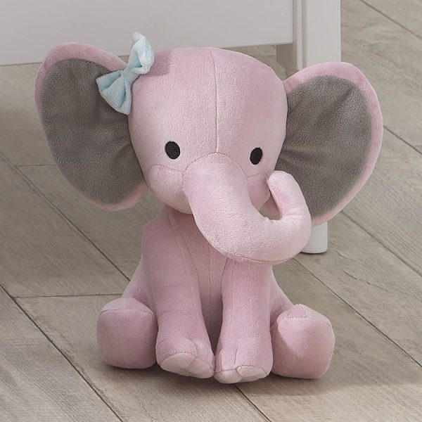 Bedtime Originals Twinkle Toes Pink Elephant Plush, Hazel - Image 4