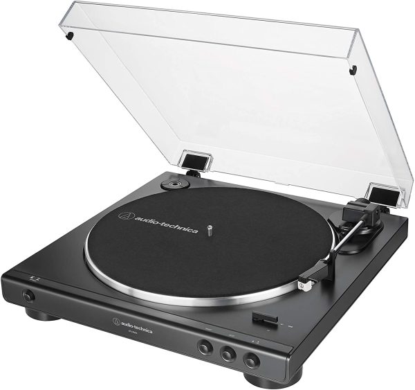 Audio-Technica AT-LP60X-BK Fully Automatic Belt-Drive Stereo Turntable, Black