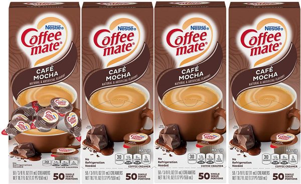 Coffee-mate Coffee Creamer, Cafe Mocha Liquid Singles, 0.375-Ounce Creamers (Pack of 200) - Image 7