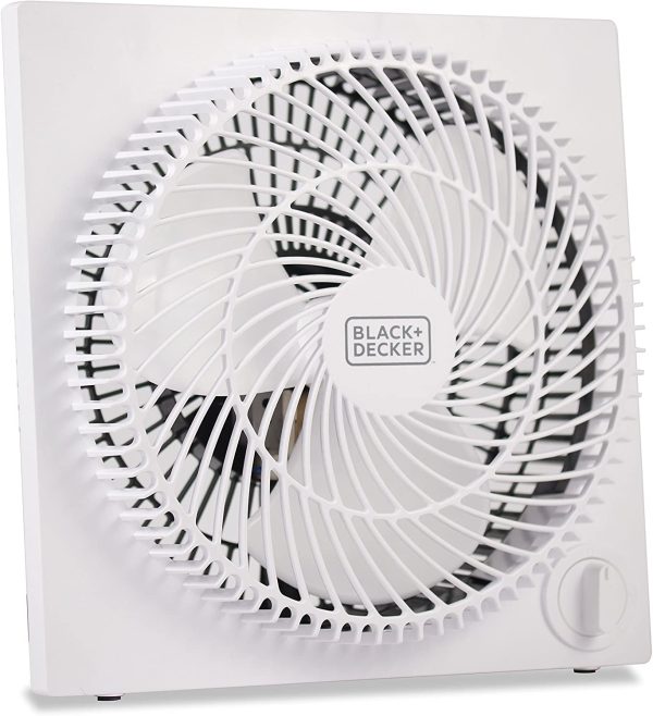 Black & Decker 9 in. Frameless Tabletop Box Fan, White - Image 6