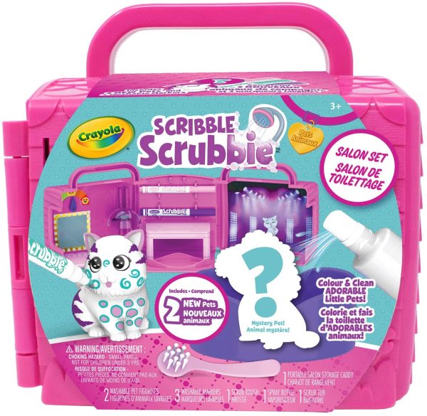 Crayola  Scribble Scrubbie Pets, Beauty Salon, Holiday Toys, Washable, Reusable, Collection, Gift for Boys and Girls, Kids, Ages 3,4, 5, 6 and Up, Stocking , Arts and Crafts, Gifting