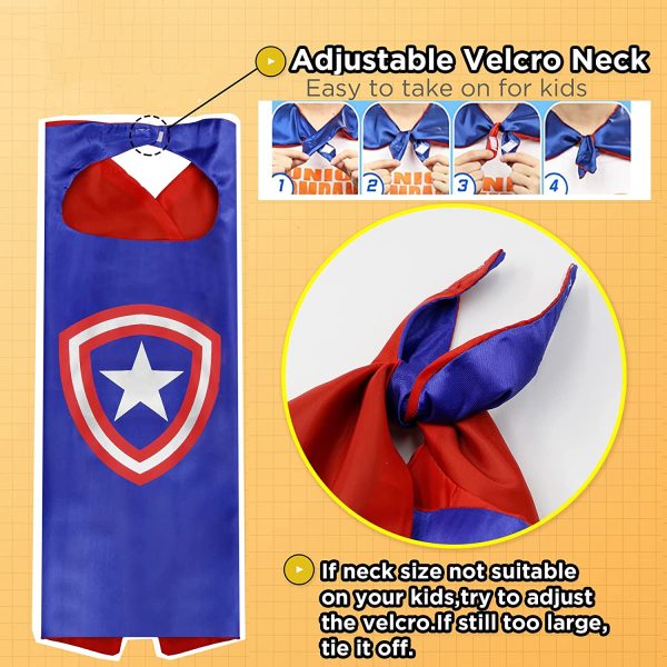 Kids Costumes 5PCS Superhero Capes Set for Boys, Girls Dress Up Party Favors Birthday - Image 5