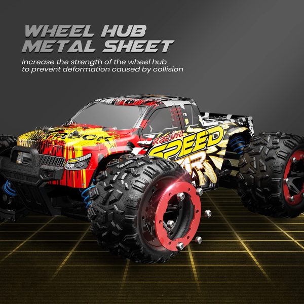 DEERC RC Cars 9310 High Speed Remote Control Car for Adults Kids 30+MPH, 1:18 Scales 4WD Off Road RC Monster Truck,Fast 2.4GHz All Terrains Toy Trucks Gifts for Boys,2 Batteries for 40Min Play - Image 3