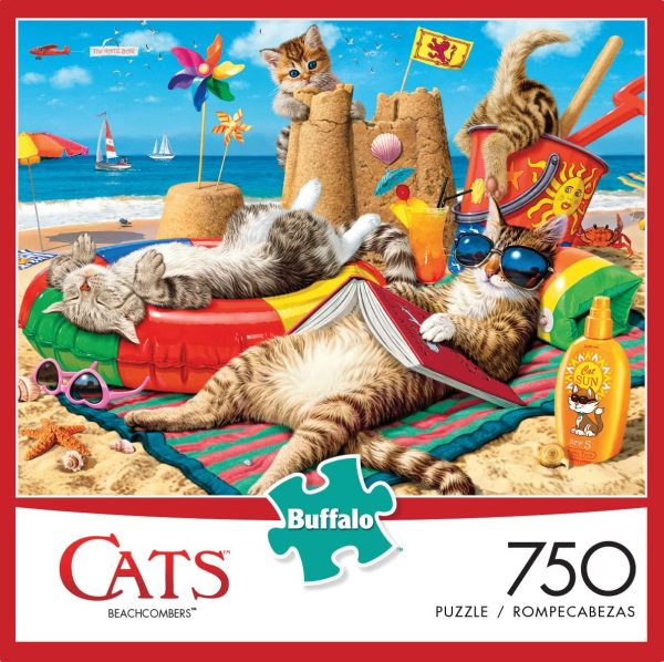 Buffalo Games-Cats Collection-Beachcombers-750 Piece Jigsaw Puzzle - Image 6