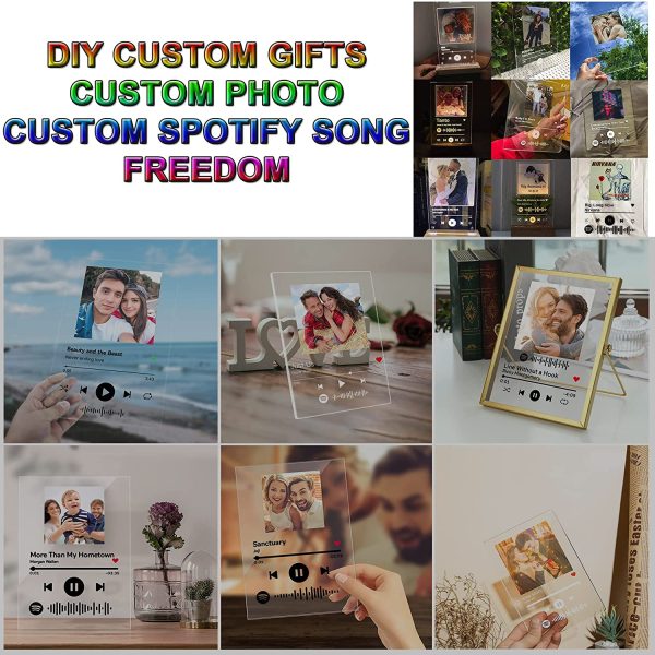 Custom Song Album Cover Scannable Spotify Code Music Plaque Decorated, Personalized Design Photo Sign Picture Transparent Acrylic Board Art, Gift for Her and Him, Mother Day Gift (8 x 15 cm) - Image 7