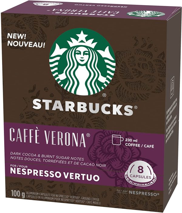 by Nespresso Caffè Verona Coffee Pods, Dark Roast, Nespresso Vertuo Line Compatible Capsules, 4 X 8 Coffee Pods, 32 Count - Image 6