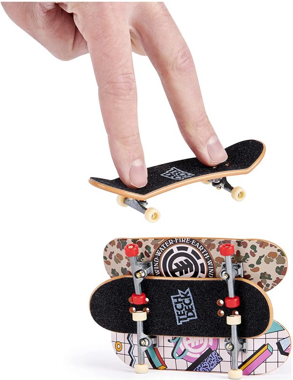 Tech Deck, Ultra DLX Fingerboard 4-Pack, Element Skateboards, Collectible and Customizable Mini Skateboards - Image 6